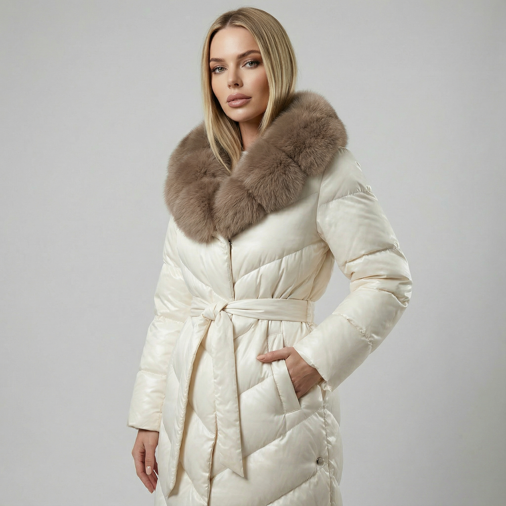 CHRISTINA™ | Chaqueta elegante con cuello de piel sintética